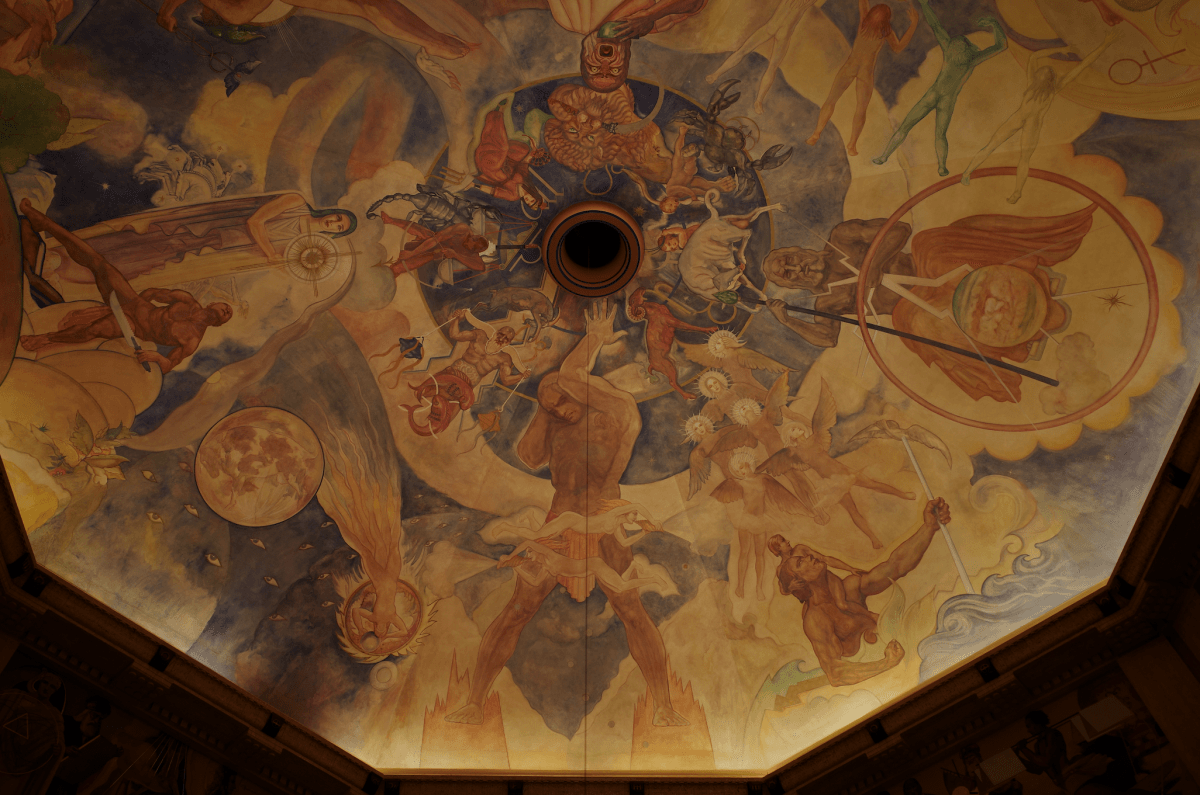 Griffith Observatory 格里斐斯天文台
天花板壁畫 (Hugo Ballin Murals)