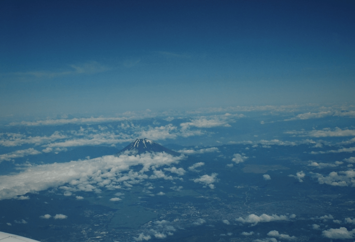 飛機上看富士山
東京飛台灣
