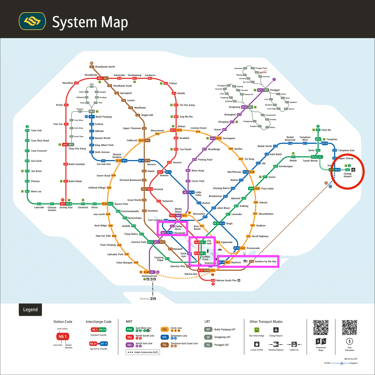 新加坡mrt地鐵站地圖