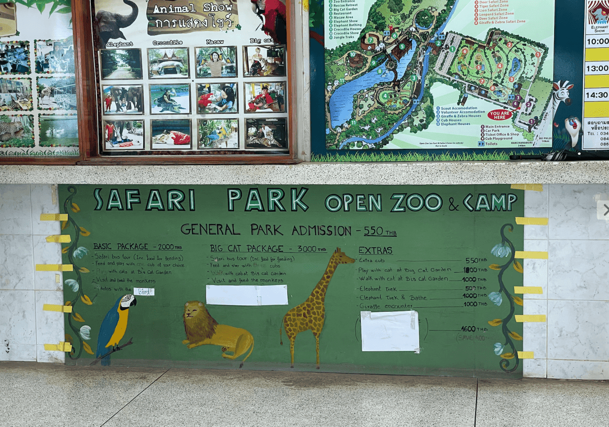 曼谷近郊景點
北碧府野生動物園Safari Park
吉普車拍照 門票
