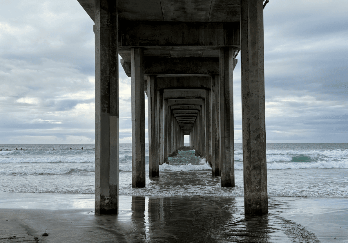 聖地牙哥拉霍亞海灘 La Jolla cove
加州大學聖地牙哥分校(UCSD)
 Ellen Browning Scripps Memorial Pier