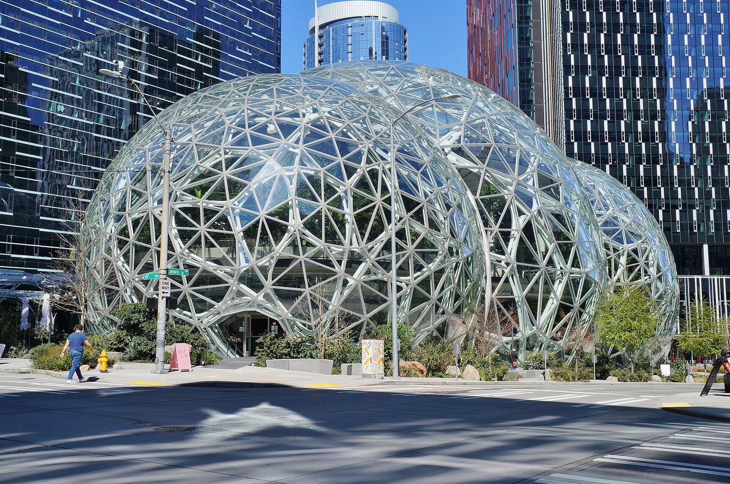Amazon Spheres from 6th Avenue April 2020