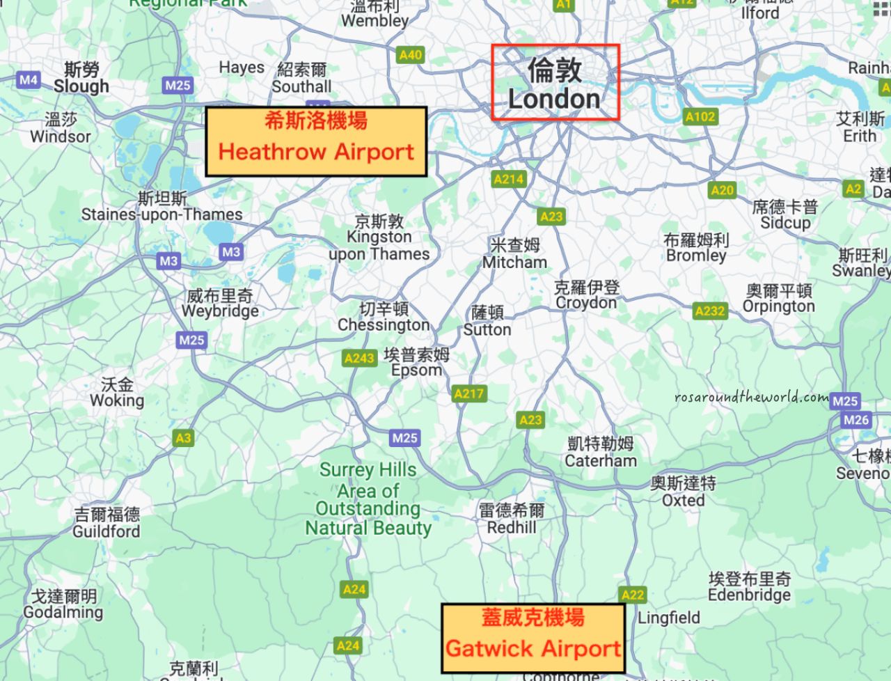 【倫敦機場交通】希斯洛機場&蓋威克機場到市區攻略 - 第1張圖