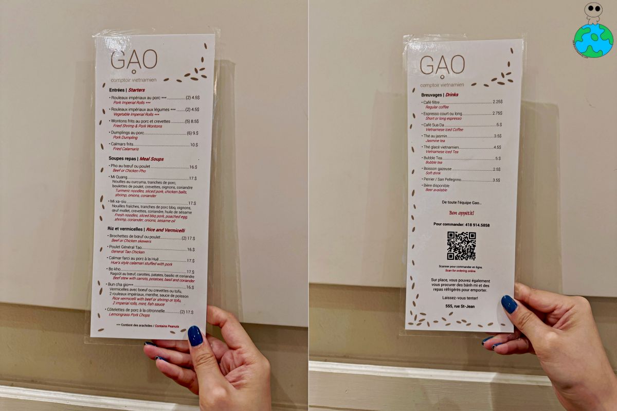 【魁北克老城美食】越南河粉GAO,連珍珠奶茶都有賣! - 第3張圖