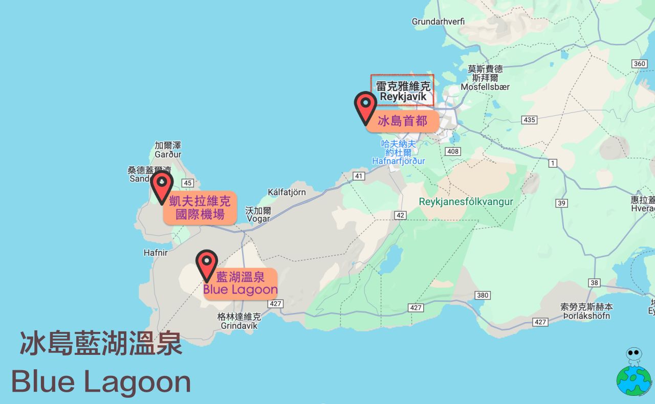 【2025冰島藍湖攻略】Blue Lagoon藍湖值得去嗎?門票/交通/面膜/現場流程 - 第3張圖 冰島藍湖溫泉地圖
