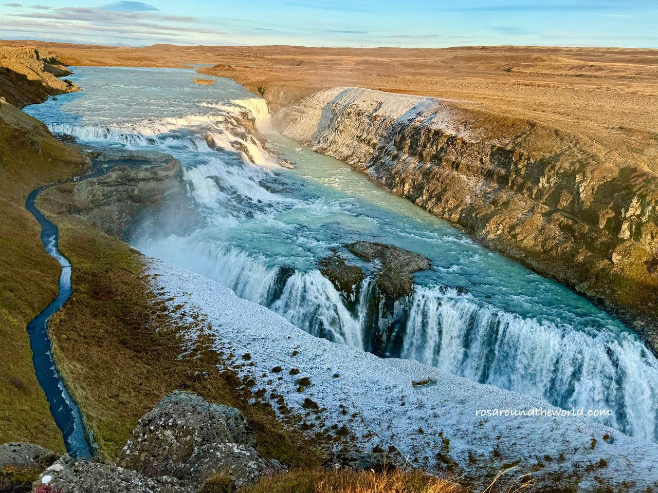 【冰島黃金圈景點】古佛斯瀑布Gullfoss，黃金瀑布羊肉湯