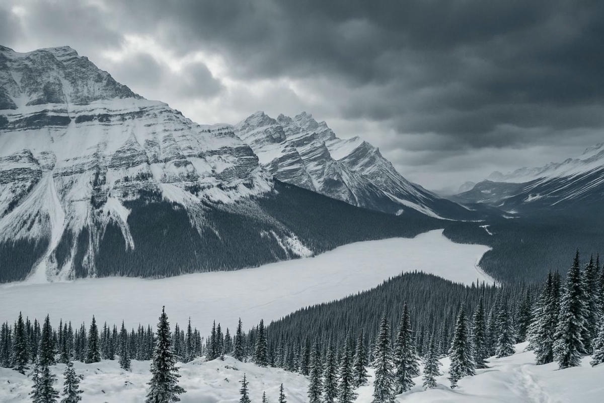 【班夫景點推薦】沛托湖Peyto Lake交通、停車、季節,藍到不真實的冰川湖 - 第6張圖
