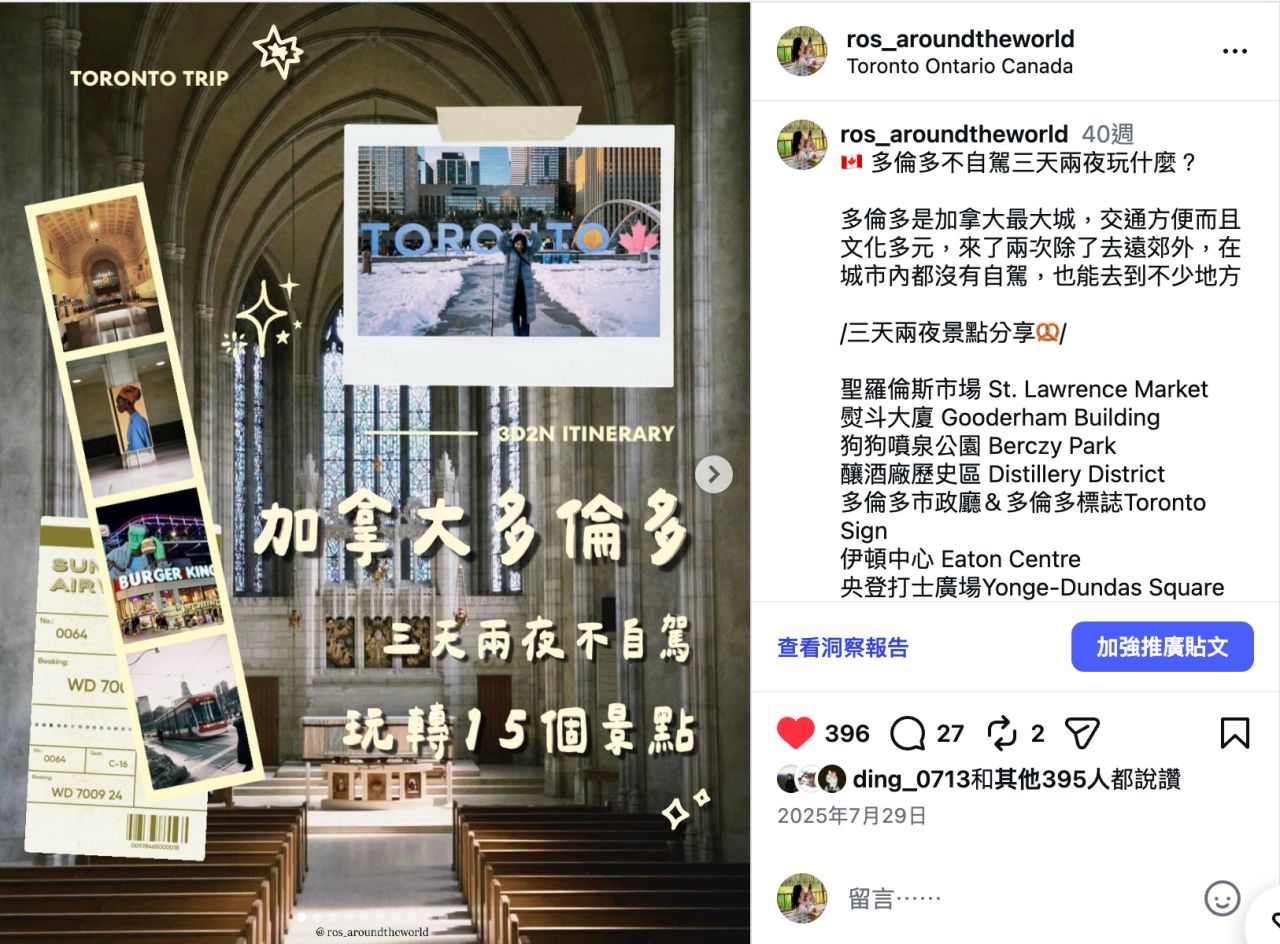 【2026多倫多自由行】不自駕景點、交通、美食、郊區景點